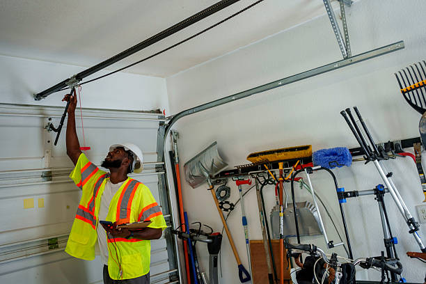 Professional Garage Door Panel Replacement technician working in Lloyd Harbor, NY